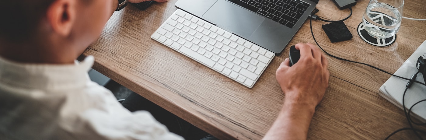 A founder reviewing finances on a laptop